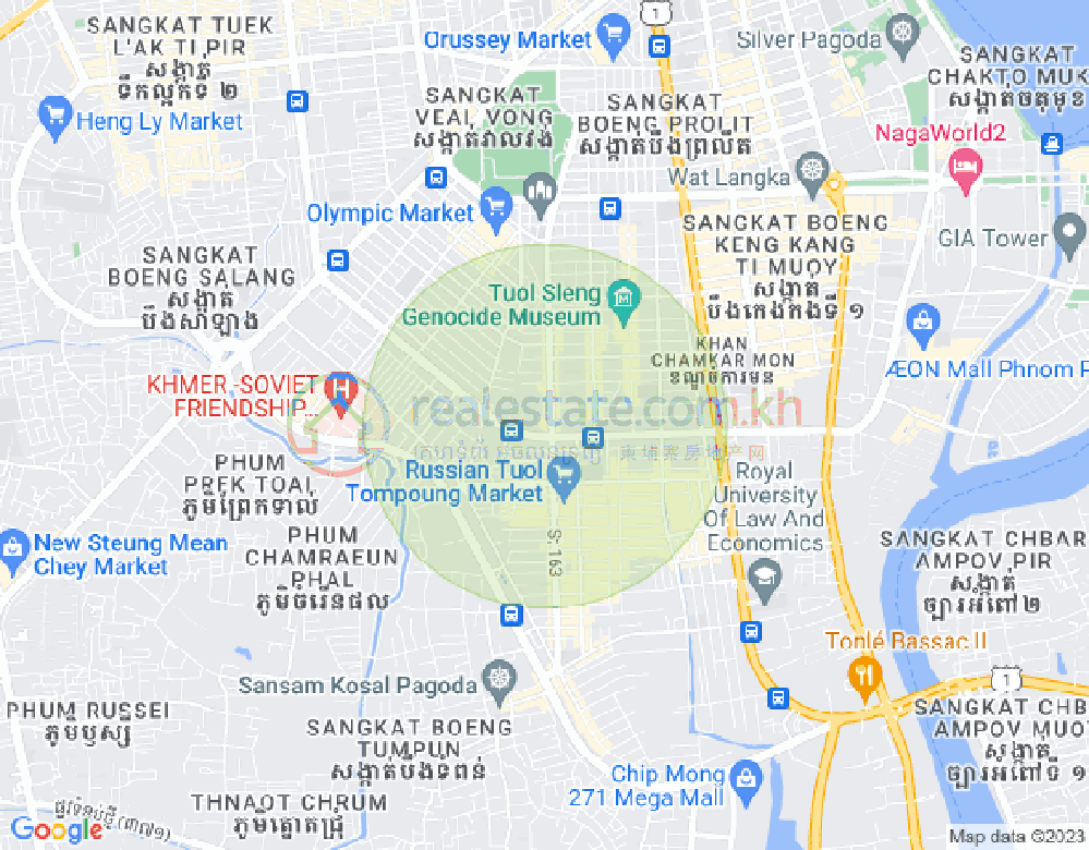 Mapa: Veal Vong, 7 Makara, Phnom Penh