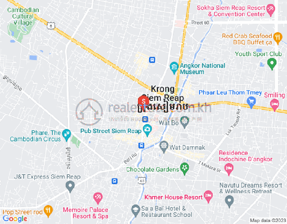 Mapa: Svay Dankum, Siem Reap
