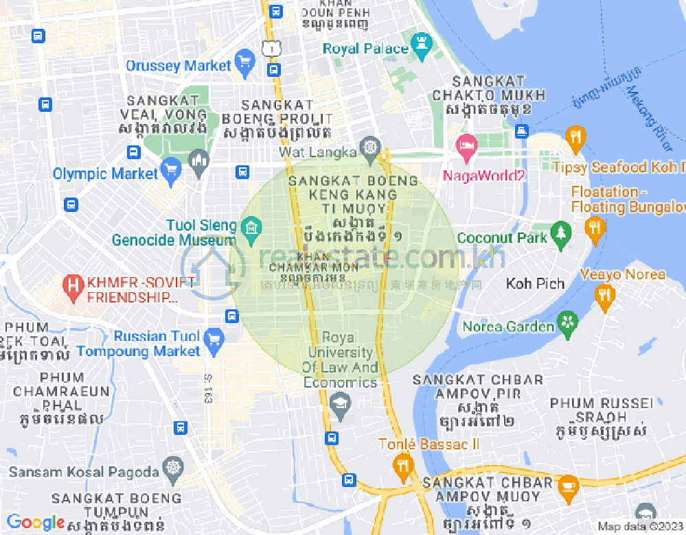 Map of BKK 1, Boeng Keng Kang, Phnom Penh