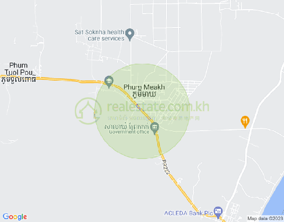 Mapa: ភូមិមាឃ១ មួយម៉ែត1000$ចចា, Preak Kak, Stueng Trang, Kampong Cham