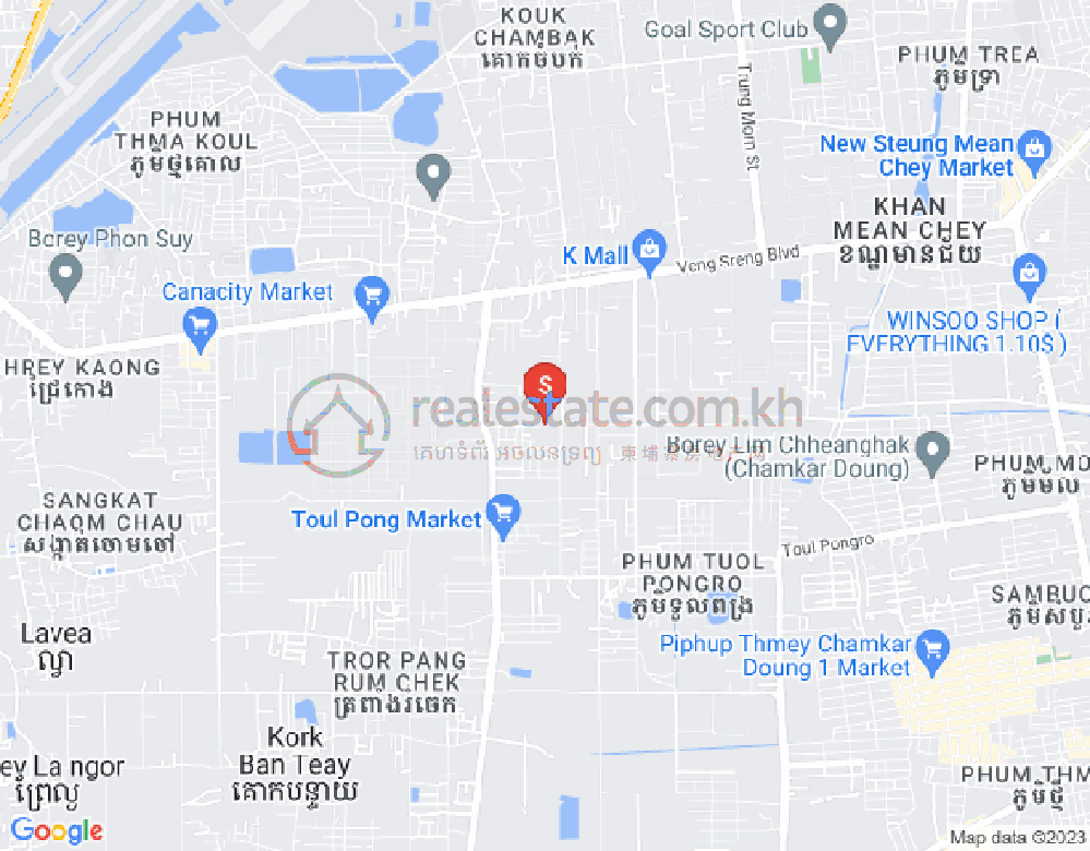 Mapa: Chaom Chau 1, Por Sen Chey, Phnom Penh