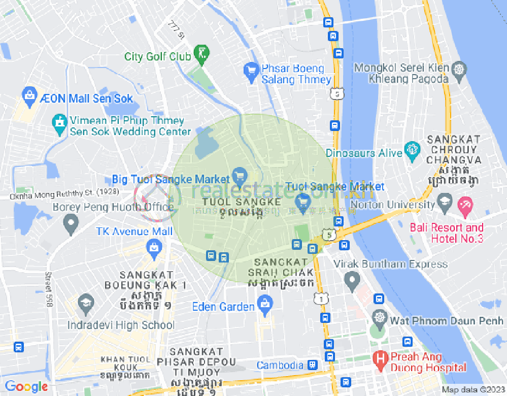 Map of Tuol Sangke, Russey Keo, Phnom Penh