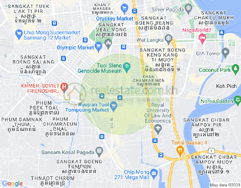แผนที่ จักอังแรลือ, เมียนเจ็ย, พนมเปญ