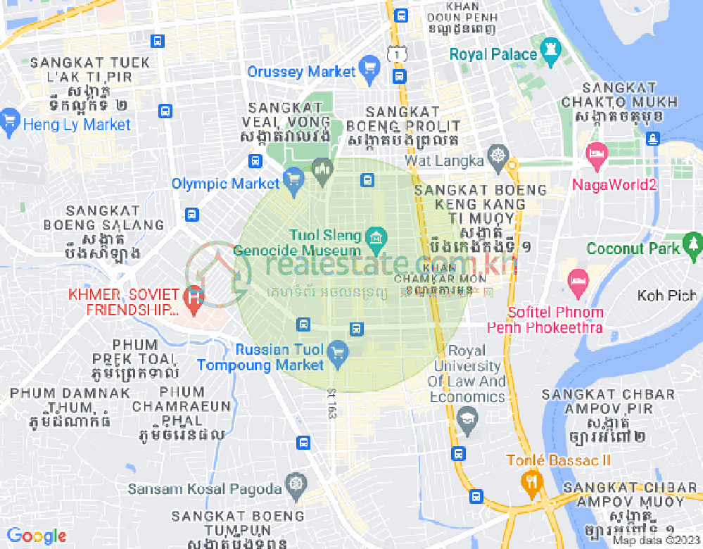 Mapa: BKK 1, Boeng Keng Kang, Phnom Penh