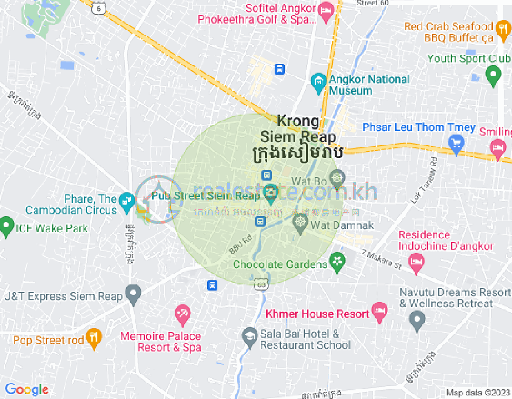 Map of Svay Dankum, Siem Reap