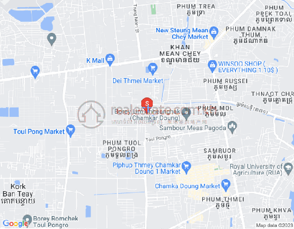 Mapa: Chaom Chau, Por Sen Chey, Phnom Penh