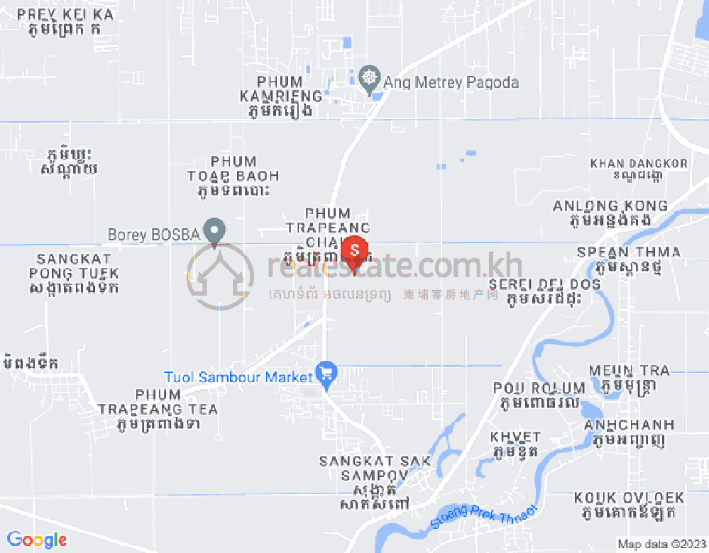 Map of Prey Veaeng, Dangkao, Phnom Penh