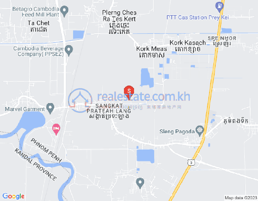 Phleung Chheh Roteh镇, Kamboul分区, 金边地图