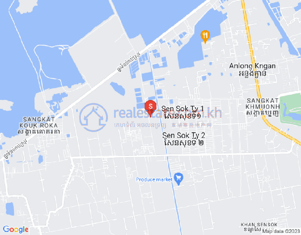 コックロカ, プレックプノウ, プノンペンの地図