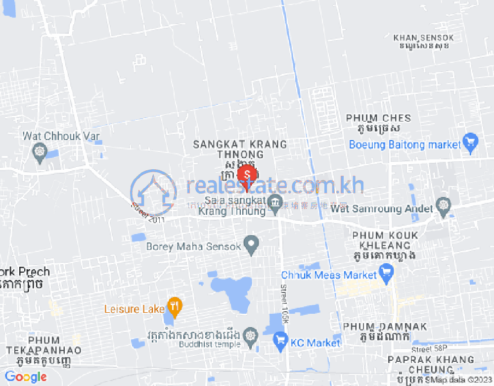 クラントノン, センソック, プノンペンの地図