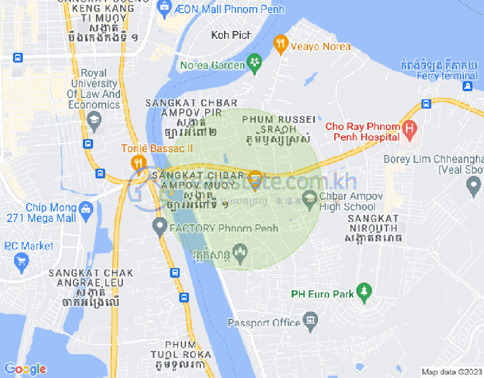 Nirouth分区, 铁桥头区, 金边地图