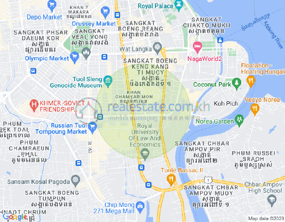 百色河分区, 占卡蒙, 金边地图