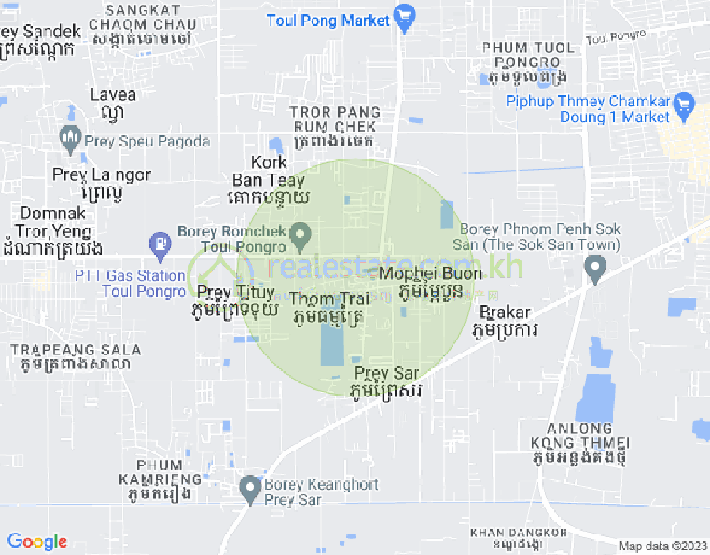 Carte de Prey Sa, Dangkao, Phnom Penh