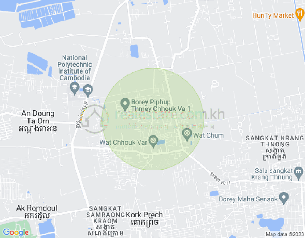 Preaek Pnov区, 仙市区, 金边地图