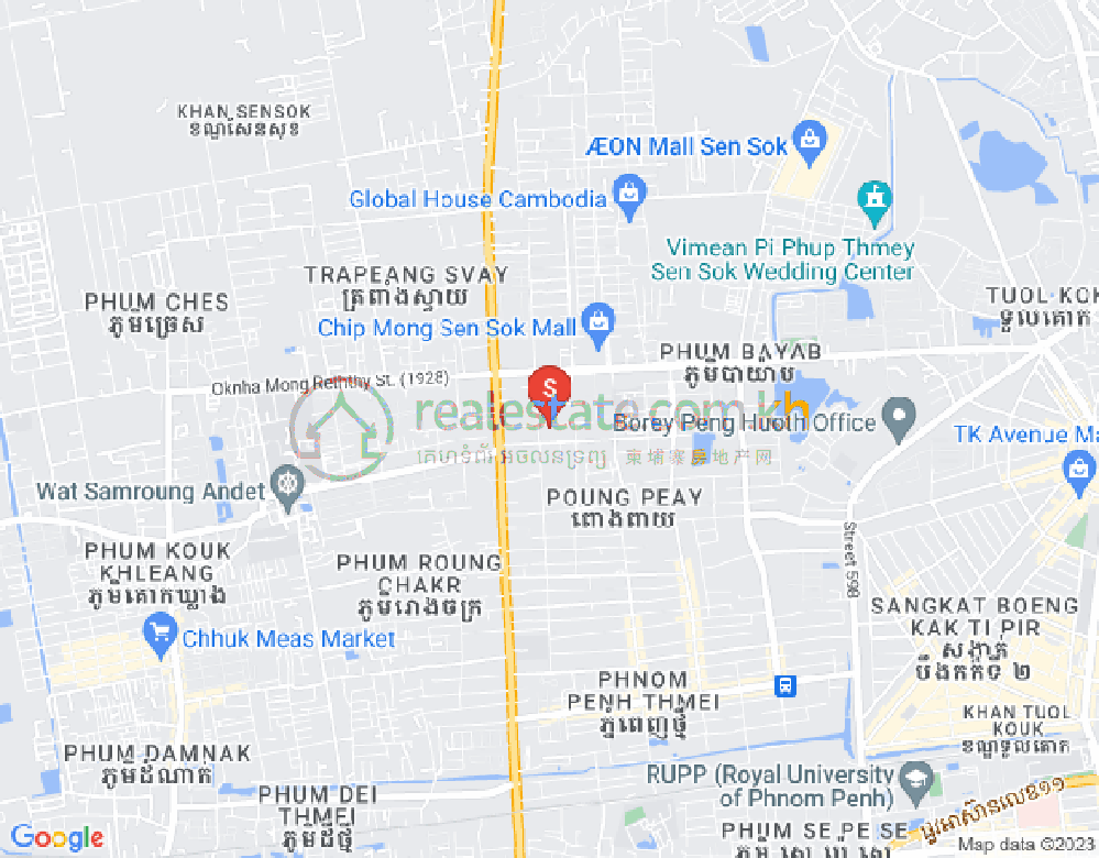 แผนที่ พนมเปญทเมย, แซนสก, พนมเปญ