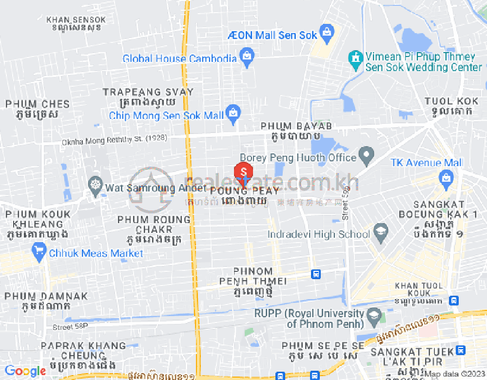 แผนที่ พนมเปญทเมย, แซนสก, พนมเปญ