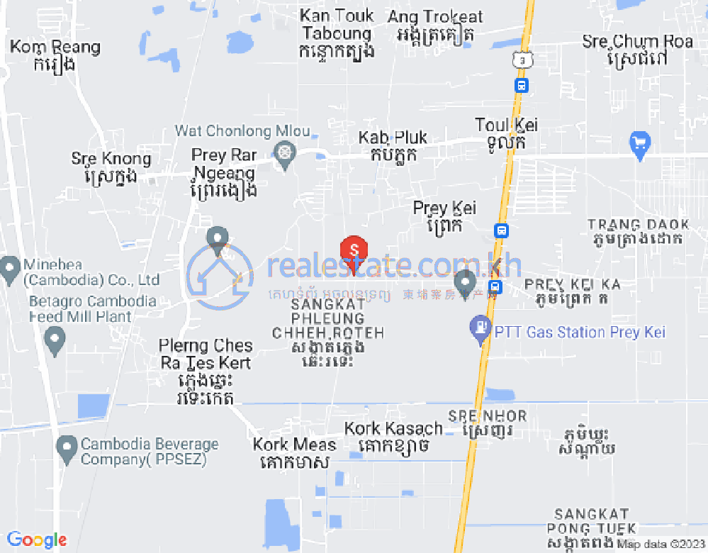 Phleung Chheh Roteh镇, Kamboul分区, 金边地图