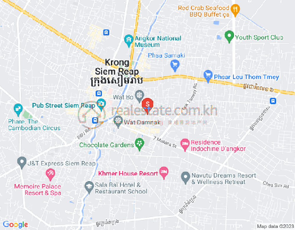 Mapa: Sala Kamraeuk, Siem Reap