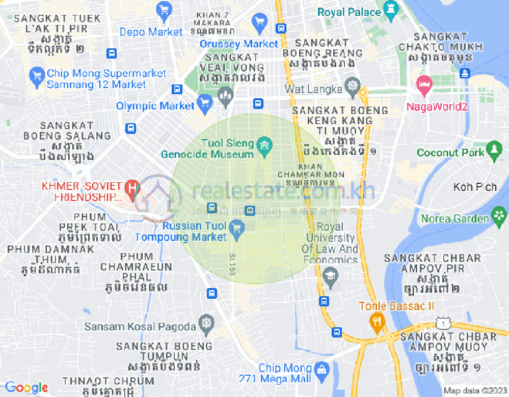 万景岗3分区（BKK3), 波哥堪, 金边地图