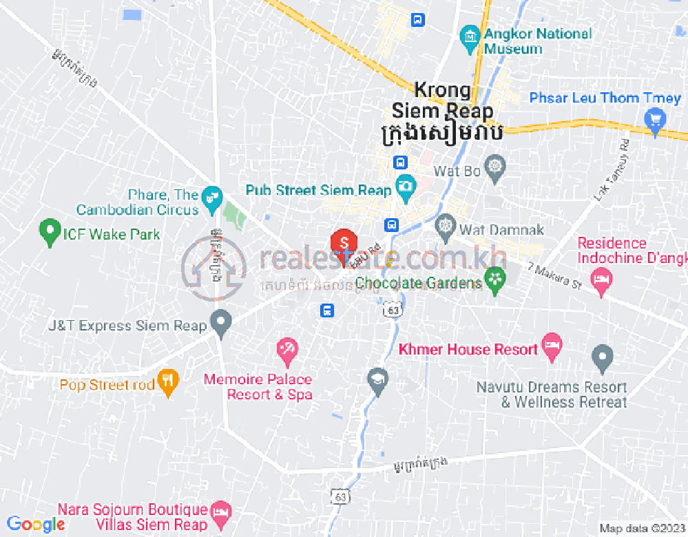 Map of Svay Dankum, Siem Reap