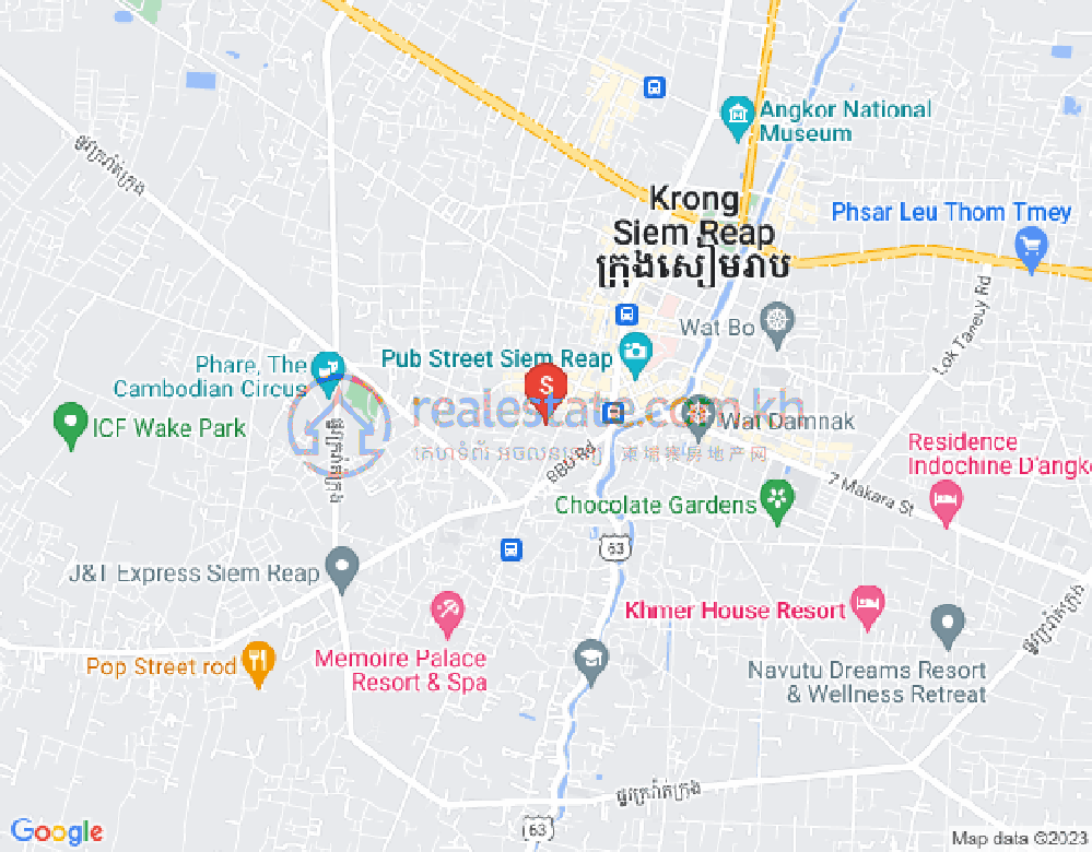 Map of Svay Dankum, Siem Reap