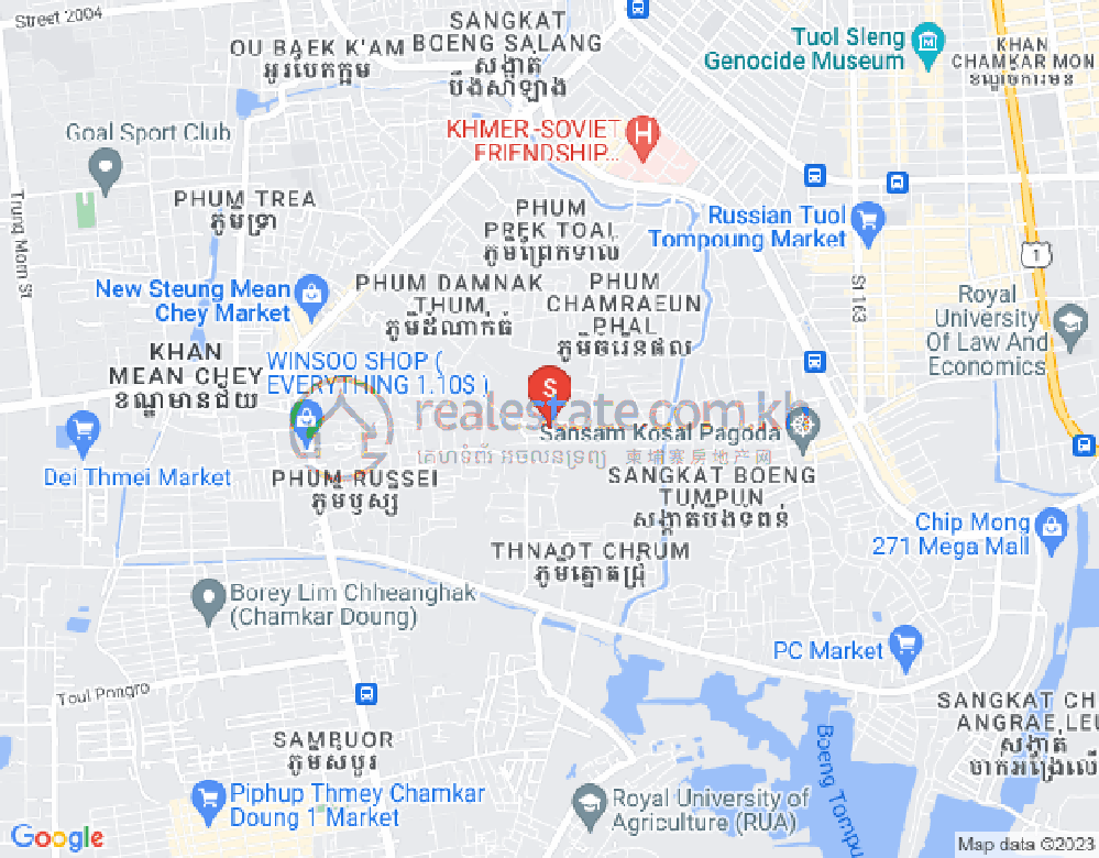 宣邦屯门1, 棉芷区, 金边地图