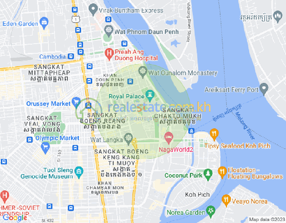 Map of Chey Chumneah, Daun Penh, Phnom Penh