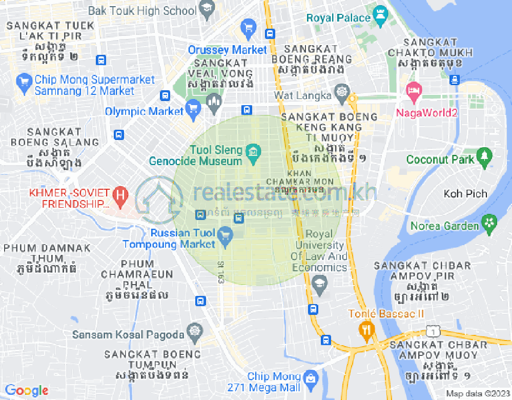 Mapa: BKK 3, Boeng Keng Kang, Phnom Penh