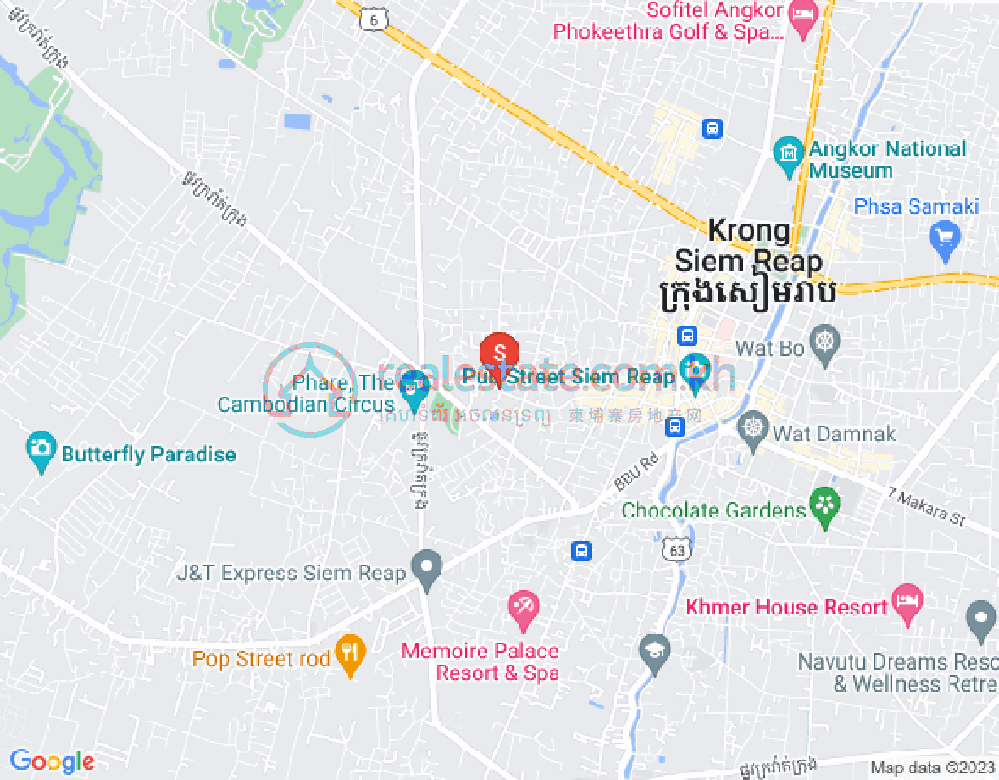 Mapa: Svay Dankum, Siem Reap