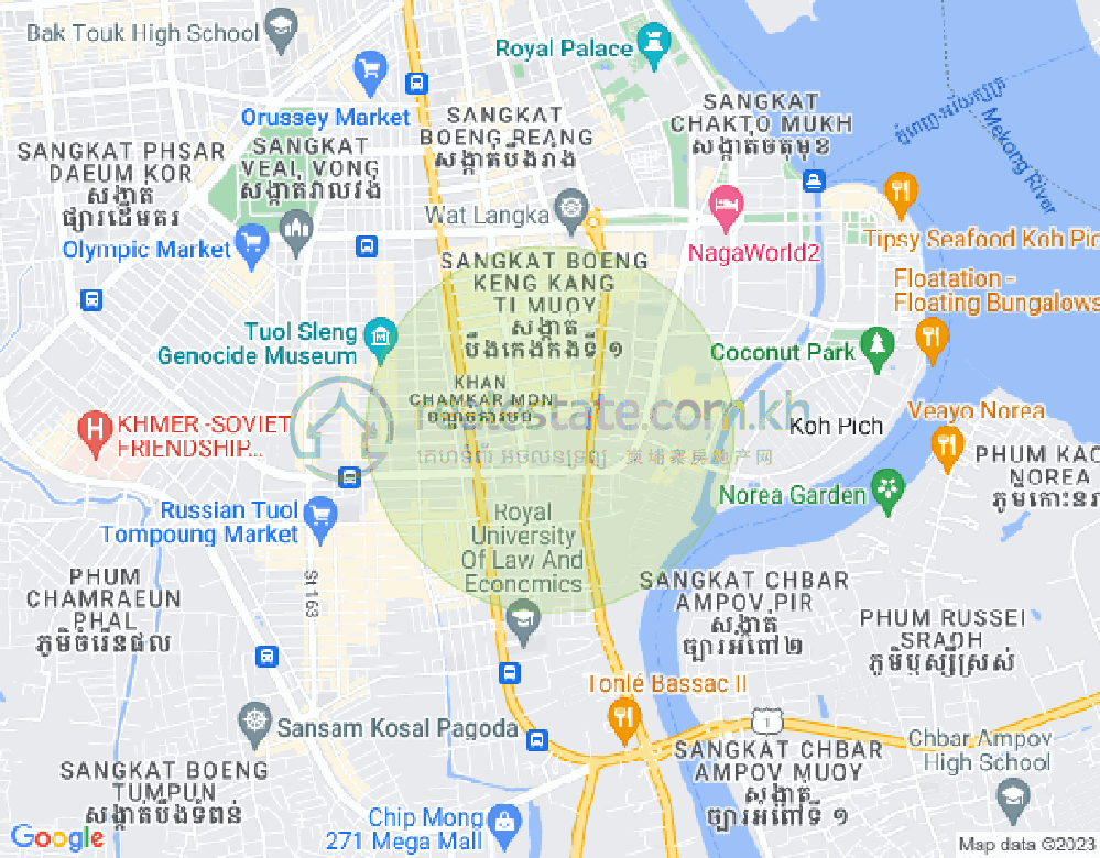 Map of BKK 1, Boeng Keng Kang, Phnom Penh