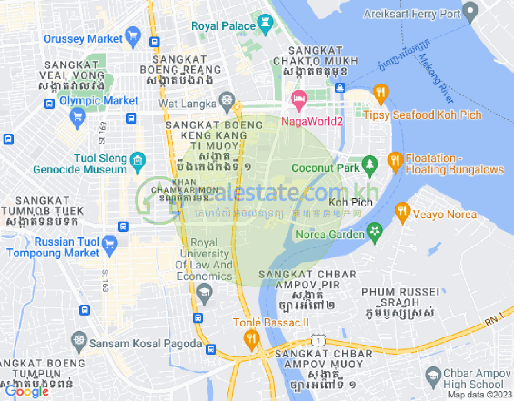 แผนที่ โตนเลบาสัก, จัมการมอน, พนมเปญ