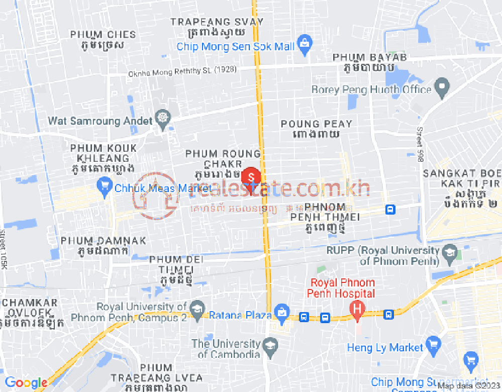 Carte de Krang Thnong, Sen Sok, Phnom Penh