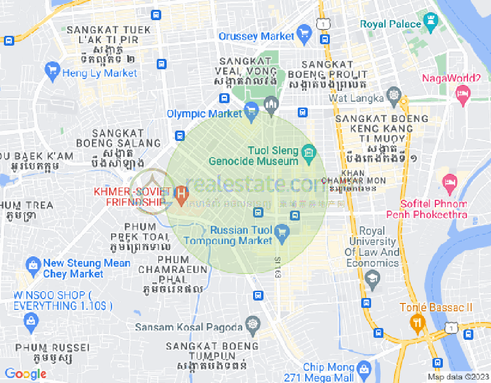 แผนที่ ตุมนบตึก, บึงเกงกอง, พนมเปญ