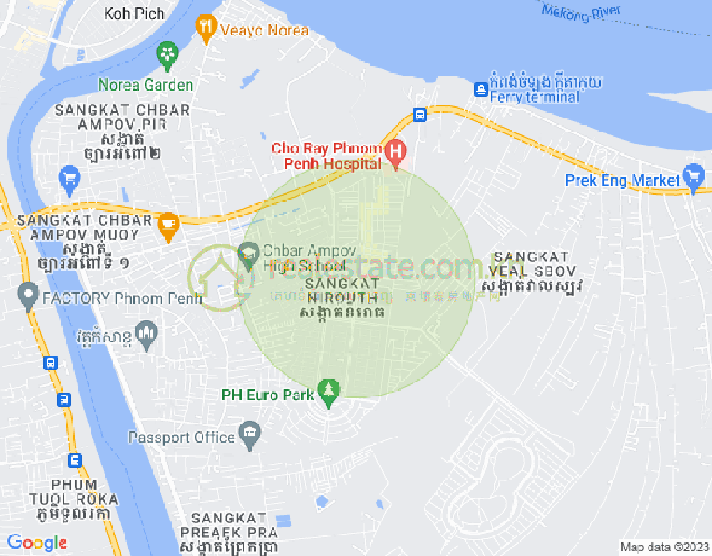 铁桥头区I分区, 铁桥头区, 金边地图