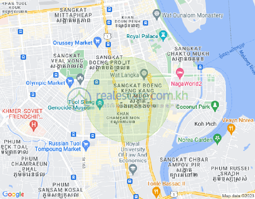 Mapa: BKK 1, Boeng Keng Kang, Phnom Penh