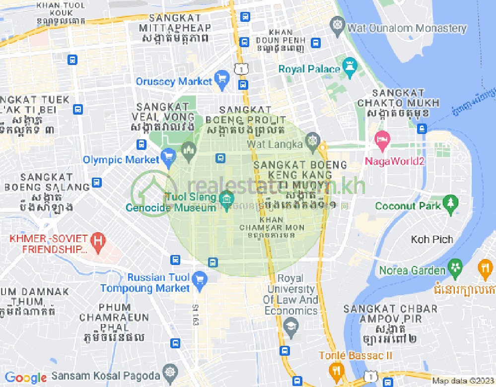 Carte de BKK 2, Boeng Keng Kang, Phnom Penh