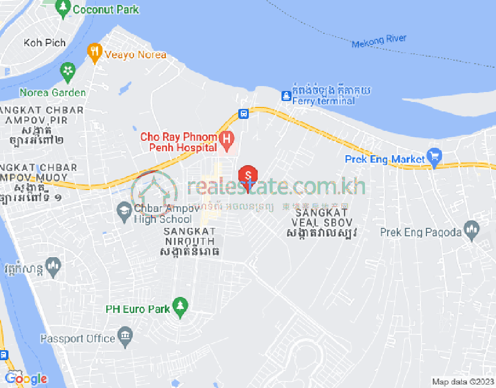 Mapa: Samraong Kraom, Por Sen Chey, Phnom Penh