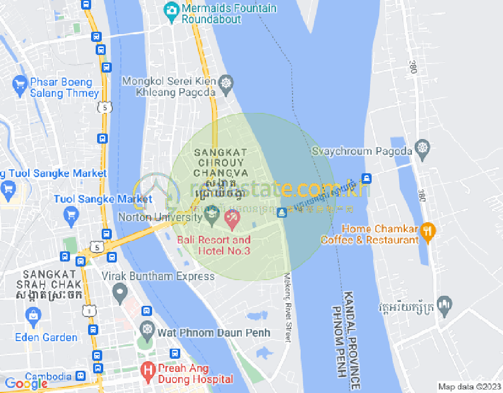 Map of Chroy Changvar, Phnom Penh