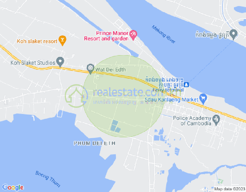 Dei Edth县, Kien Svay市, 干拉省地图