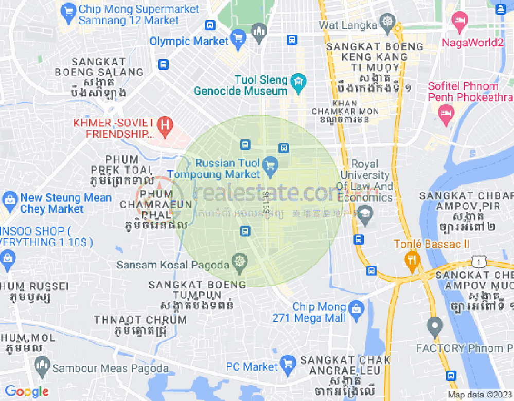 주더분1구역, 짬까몬, 프놈펜 지도