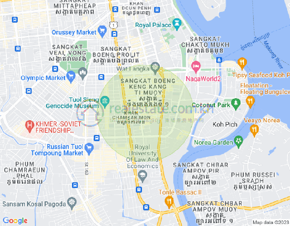 Map of BKK 1, Boeng Keng Kang, Phnom Penh