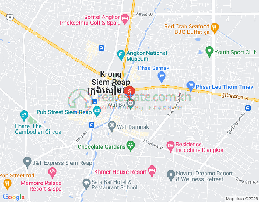 Carte de Sla Kram, Siem-Réap