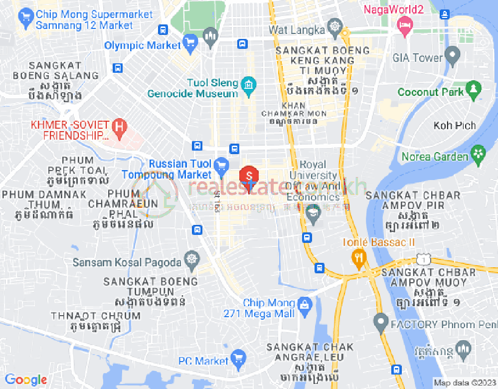 Mapa: Toul Tum Poung 1, Chamkarmon, Phnom Penh