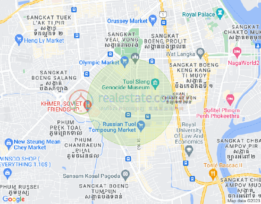 Mapa: BKK 1, Boeng Keng Kang, Phnom Penh