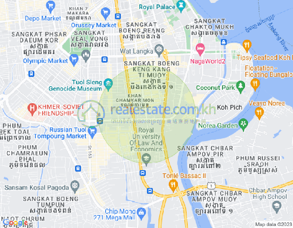 Mapa: BKK 1, Boeng Keng Kang, Phnom Penh