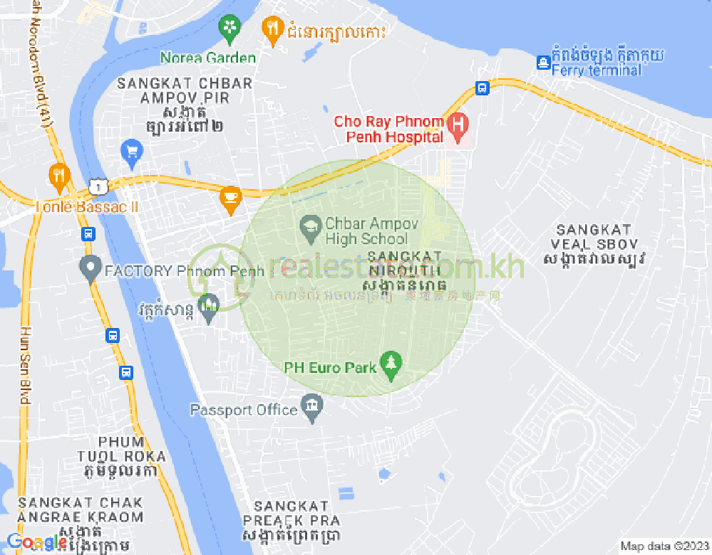 铁桥头区I分区, 铁桥头区, 金边地图