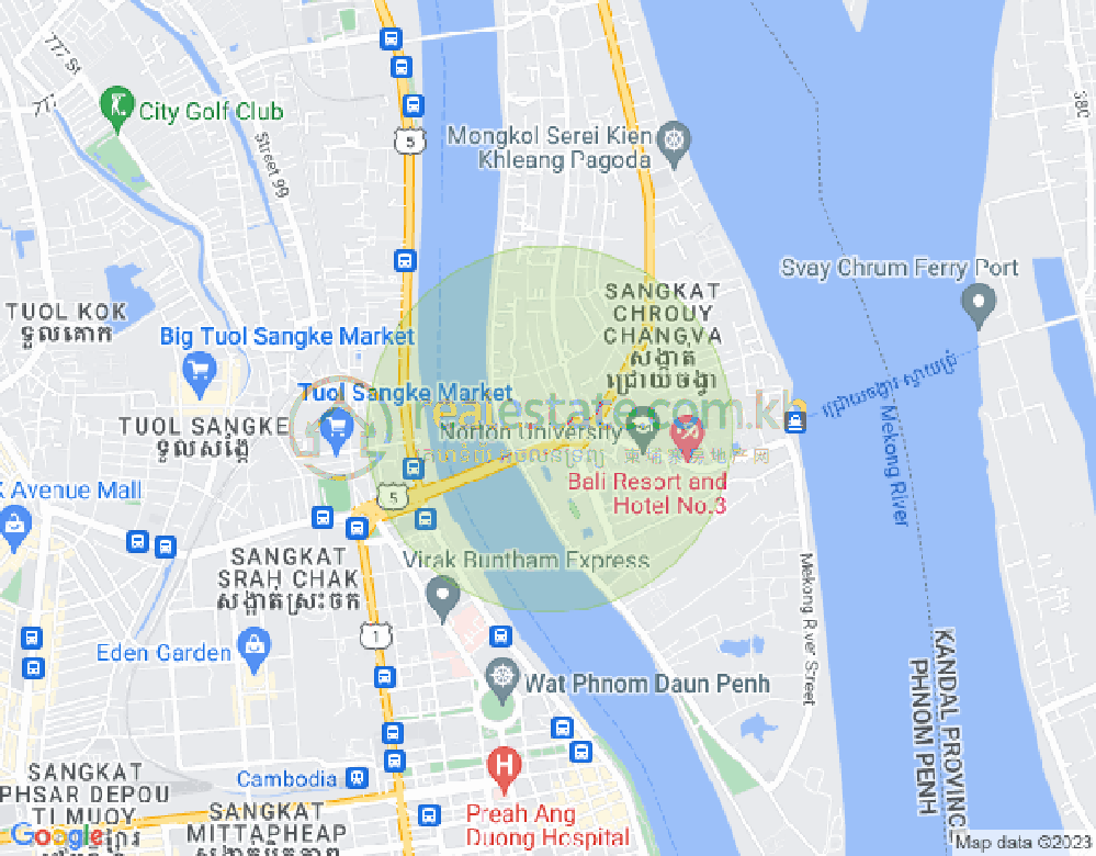 Map of Preaek Lieb, Chroy Changvar, Phnom Penh