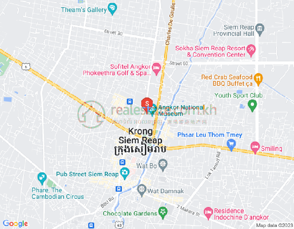 Svay Dangkum分区, 暹粒地图