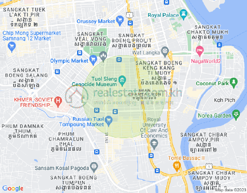 朱德奔1分区, 占卡蒙, 金边地图