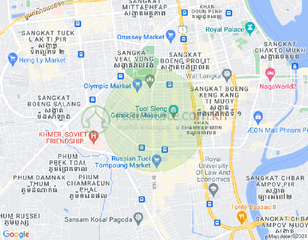 Mapa: BKK 1, Boeng Keng Kang, Phnom Penh